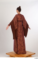  Photos Woman in Historical Dress 35 15th century a poses brown dress historical clothing whole body 0004.jpg